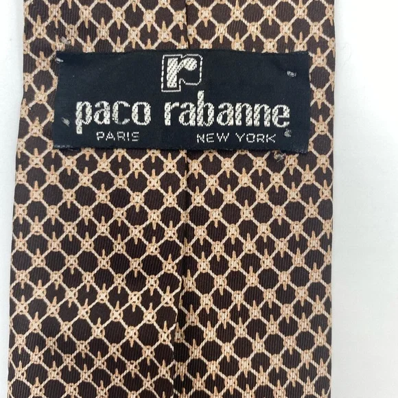 Paco Rabanne Brown Patterned Tie - Picture 2 of 5